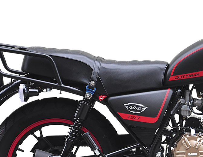 Dutymax 150 - Black and Red - Confort - Motorcycle adventure and work - UM Motorcycle